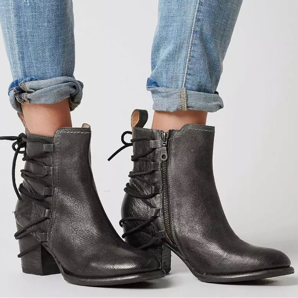 BEDSTU BLAIRE, GRAPHITO RUSTIC WOMENS BOOTS